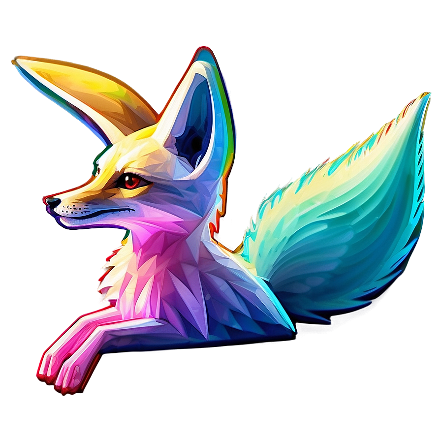 Abstract Fennec Fox Image Png Qrc PNG Image