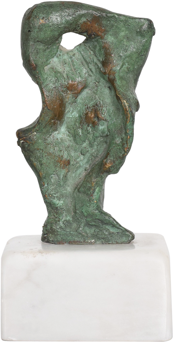 Abstract Figure Sculptureon Marble Base PNG Image