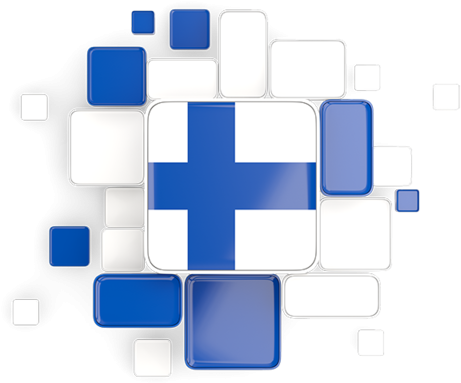 Abstract Finnish Flag Design PNG Image