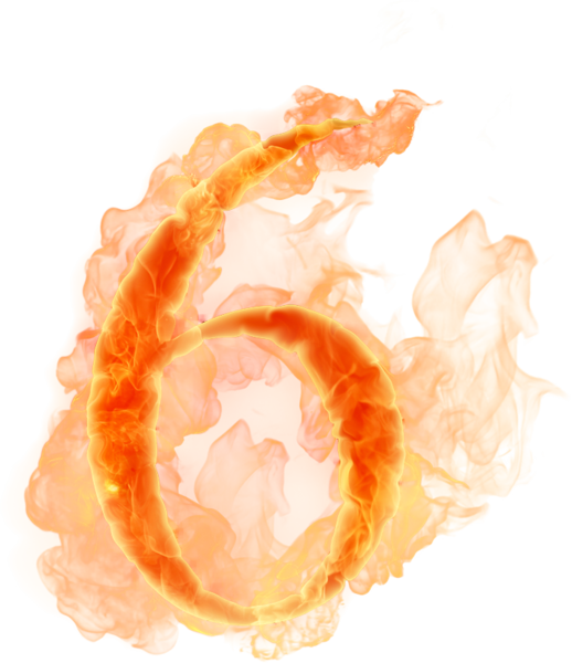 Abstract Fire Swirl Design PNG Image