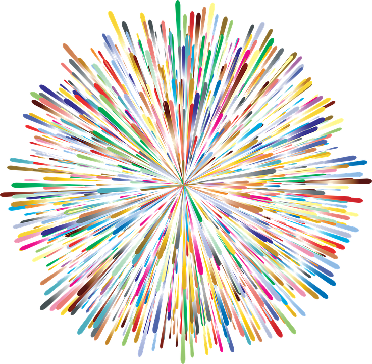 Abstract Firework Explosion Art PNG Image