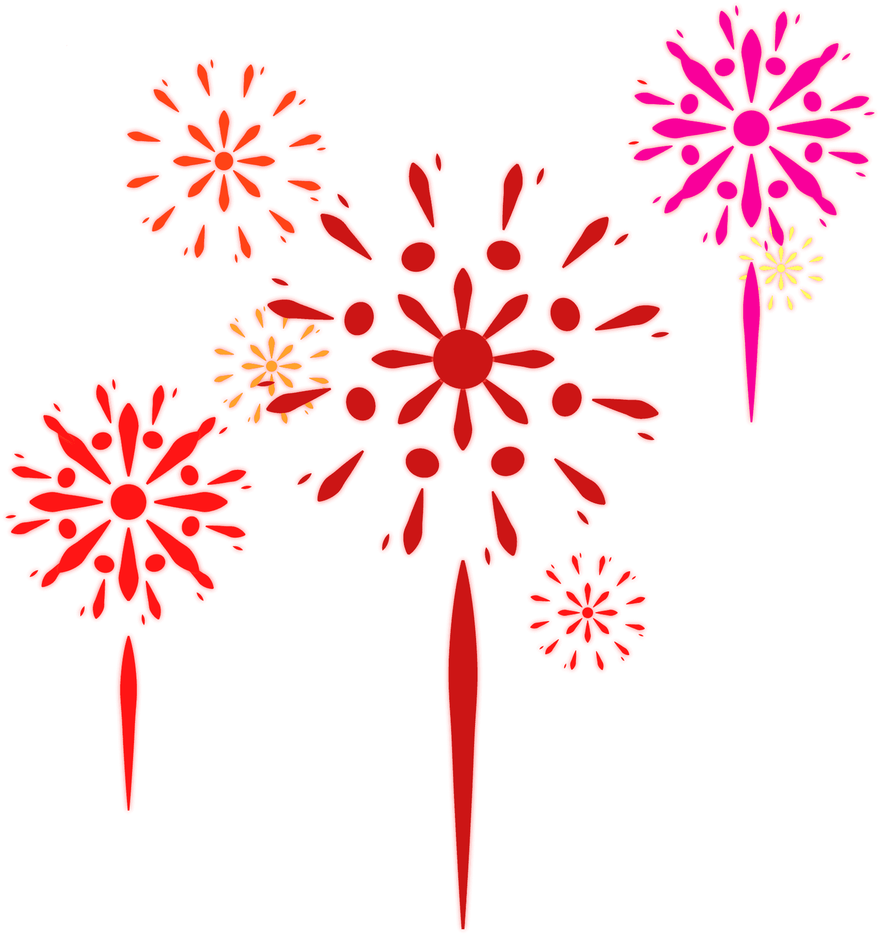 Abstract Firework Illustration PNG Image