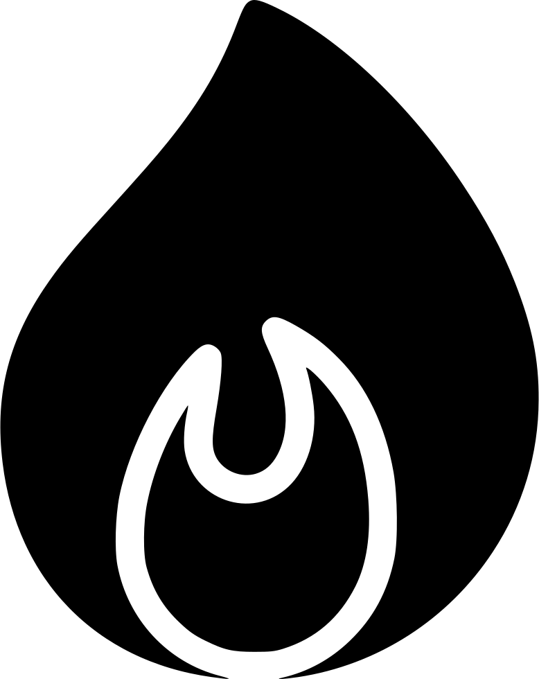 Abstract Flame Icon Silhouette PNG Image