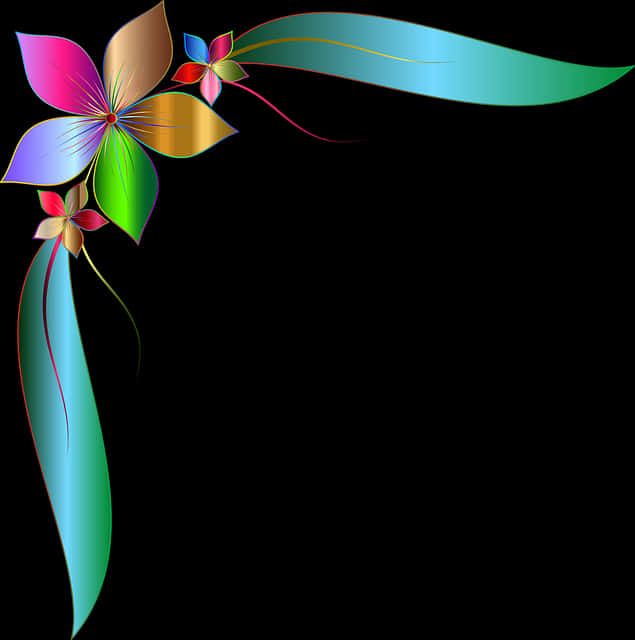 Abstract Floral Design Artwork PNG Image