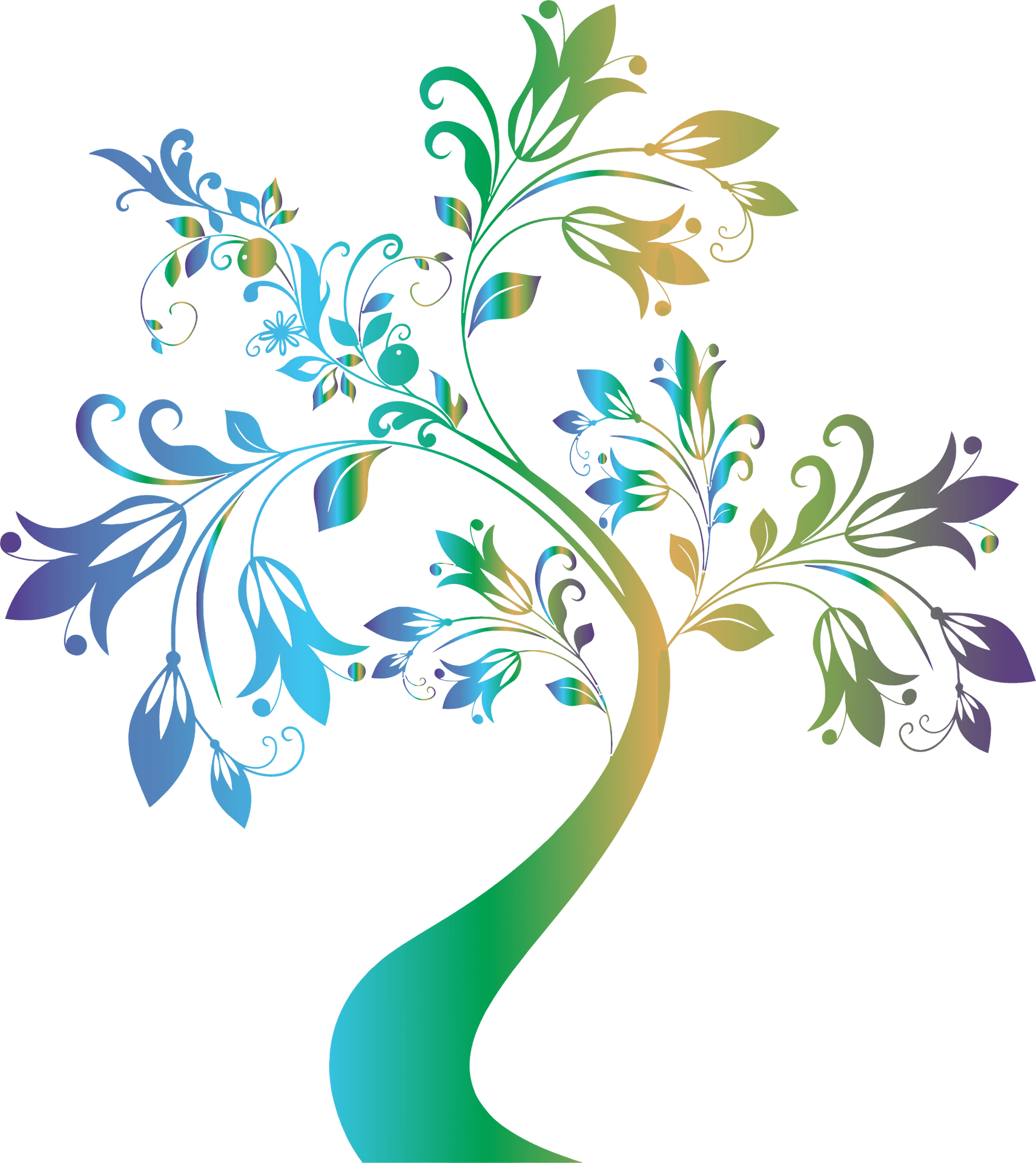 Abstract Floral Design Artwork PNG Image