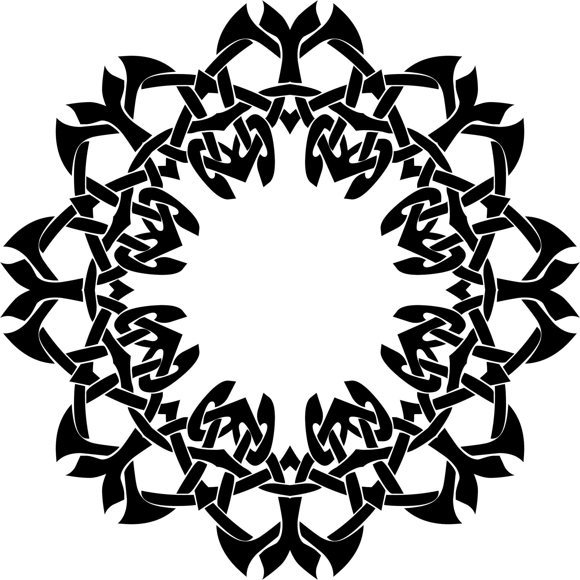 Abstract Floral Mandala Design PNG Image