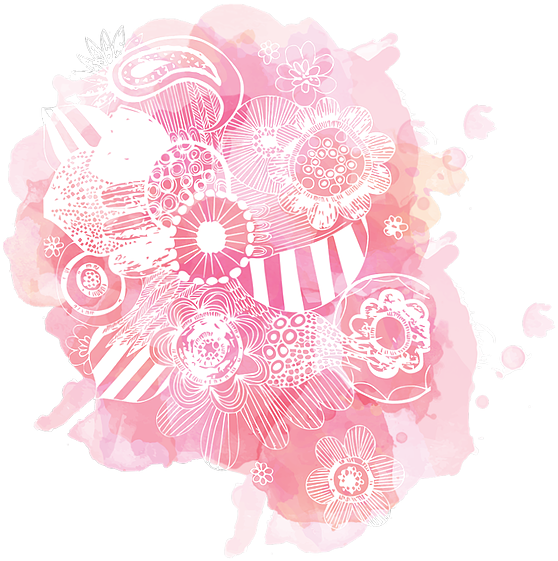 Abstract Floral Watercolor Splash PNG Image