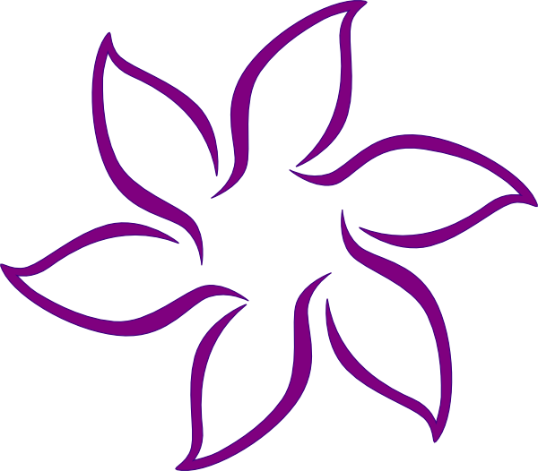 Abstract Flower Line Art PNG Image