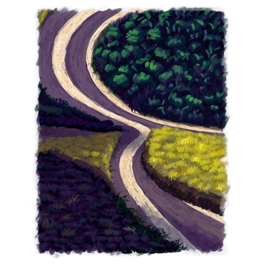 Abstract Forked Path Painting PNG Image