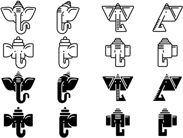 Abstract_ Ganesh_ Symbols PNG Image