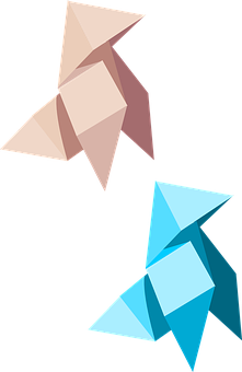 Abstract Geometric Birds PNG Image