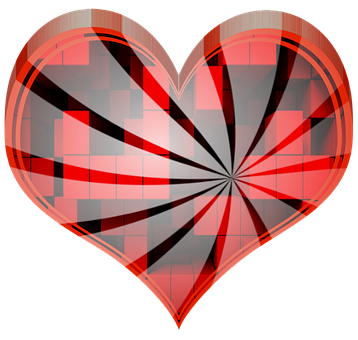 Abstract Geometric Heart PNG Image