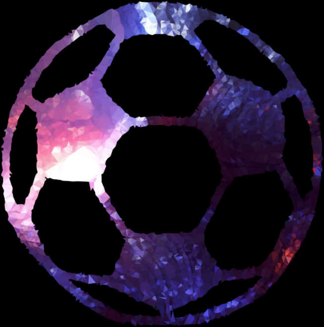 Abstract Geometric Soccer Ball Art PNG Image