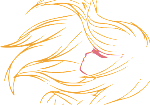 Abstract Girl Silhouette Art PNG Image