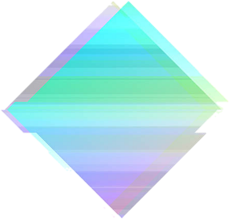 Abstract Glitch Diamond Shape PNG Image