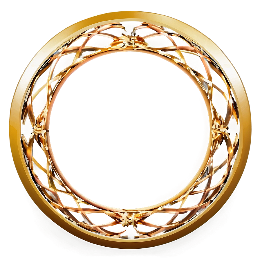 Abstract Gold Circle Frame Png 77 PNG Image