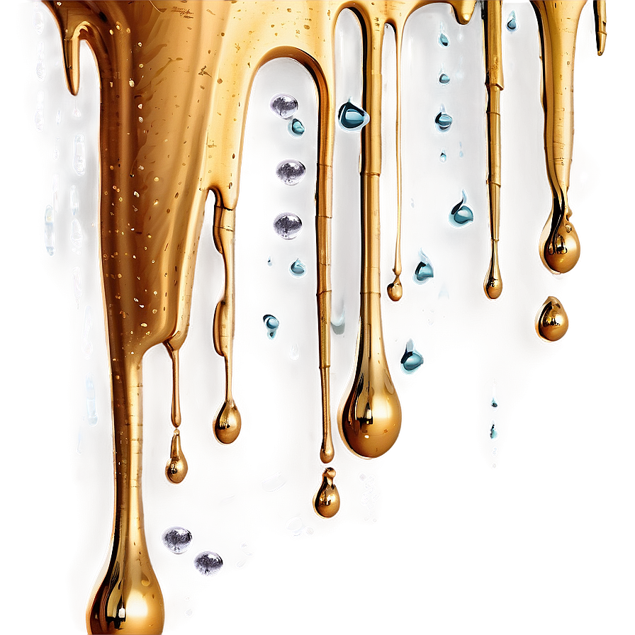 Abstract Gold Glitter Drip Png 67 PNG Image