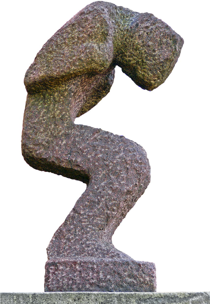 Abstract Granite Sculpture PNG Image