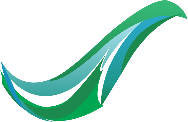 Abstract Green Blue Swoosh Logo PNG Image