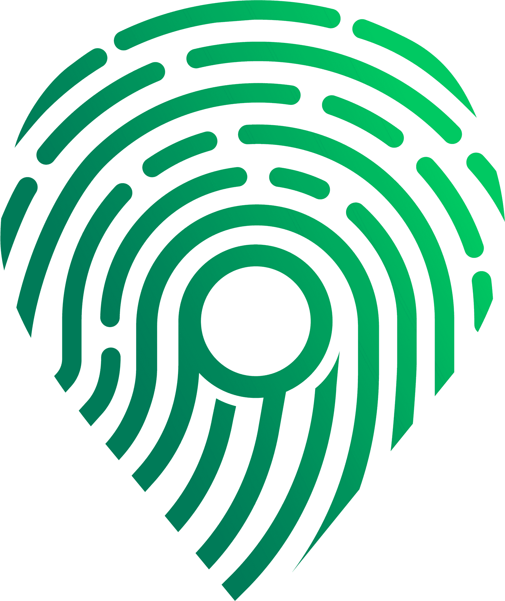 Abstract Green Fingerprint Logo PNG Image