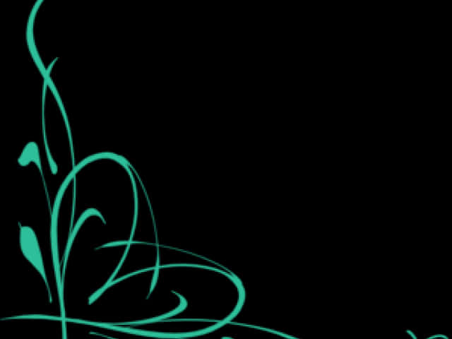 Abstract Green Floral Design PNG Image