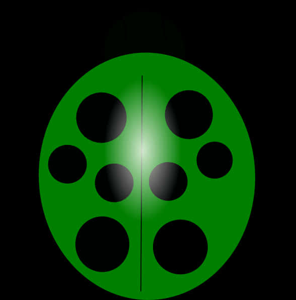 Abstract Green Ladybug Illustration PNG Image