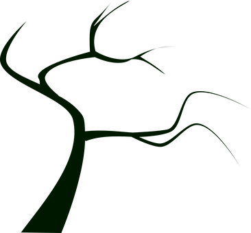 Abstract Green Tree Branches Vector PNG Image