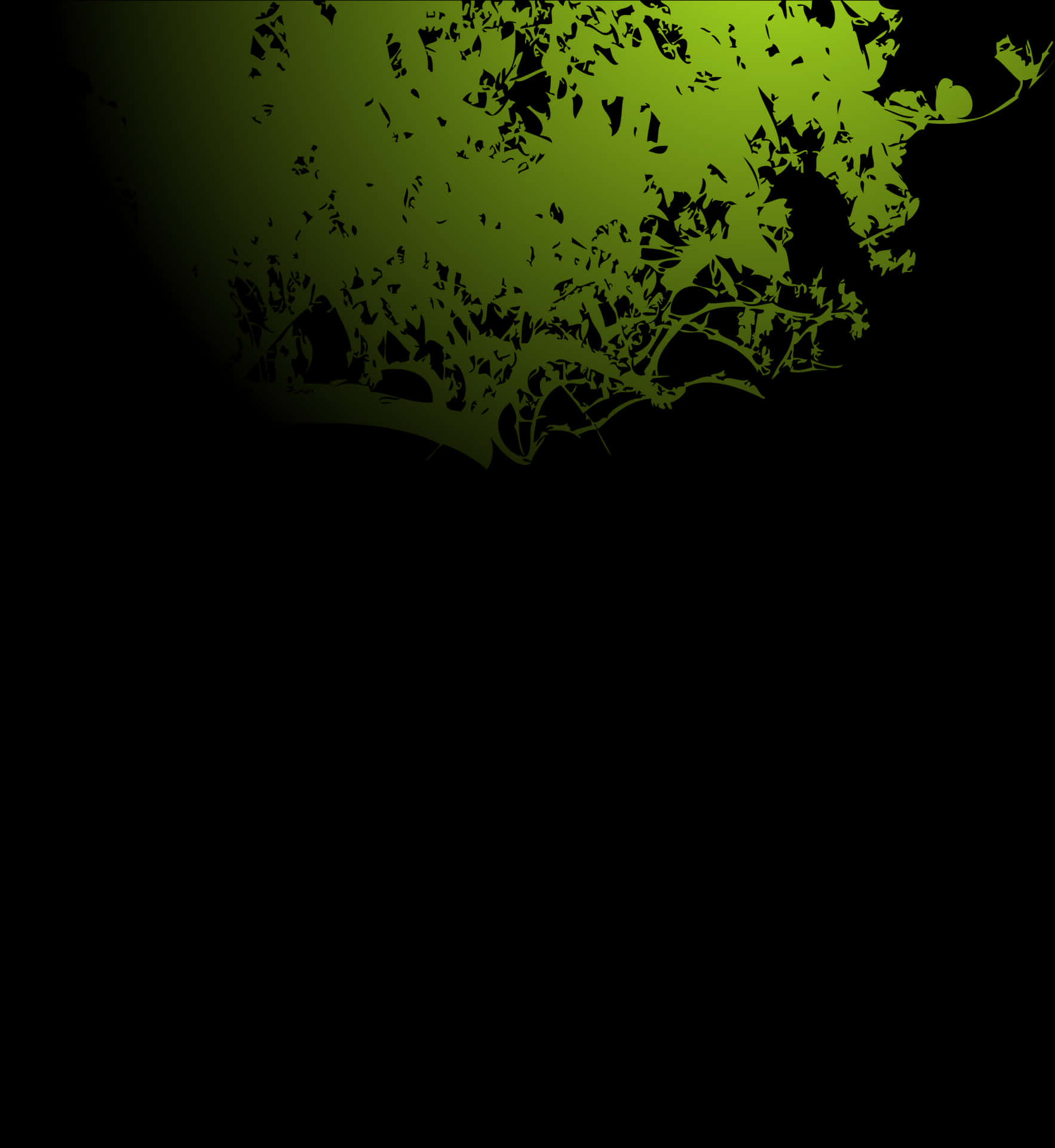 Abstract Green Tree Design PNG Image