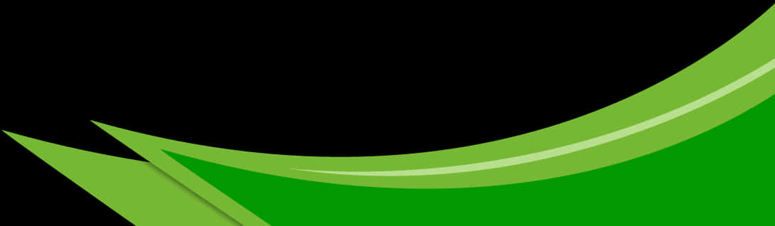 Abstract Green Waves Design PNG Image