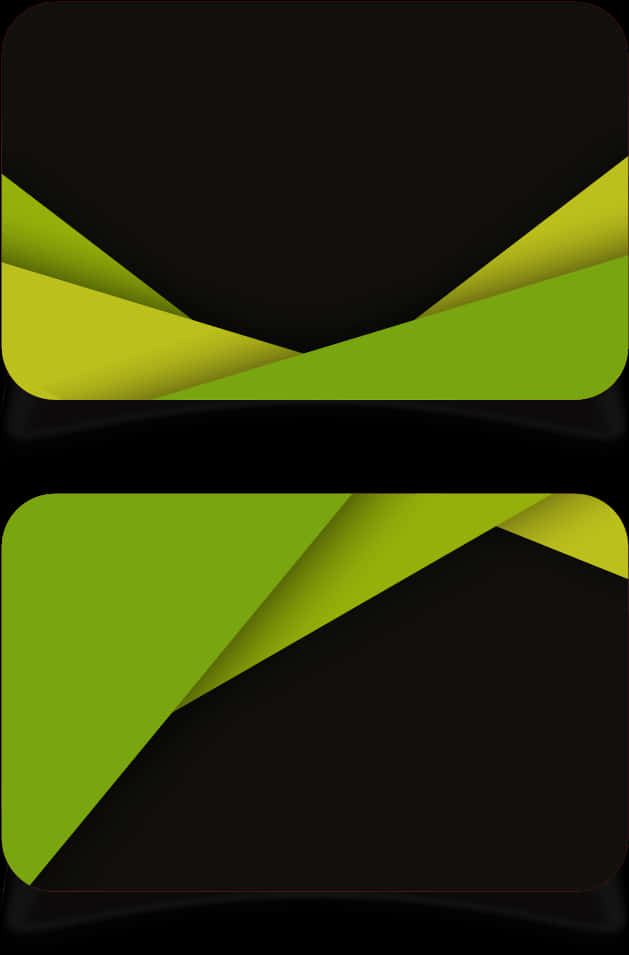 Abstract Greenand Black Card Design PNG Image