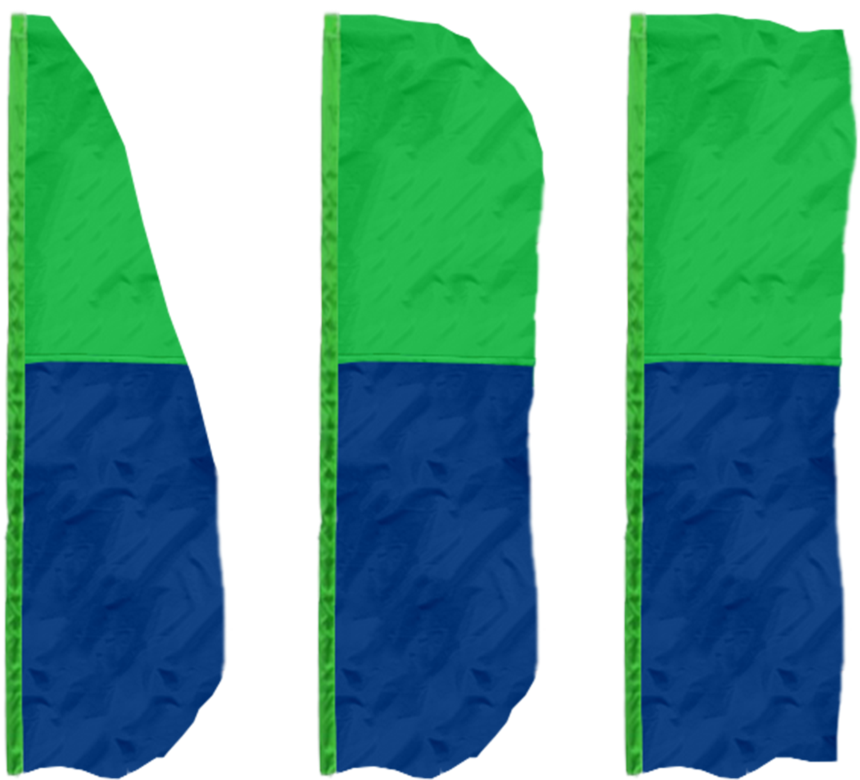 Abstract Greenand Blue Banners PNG Image