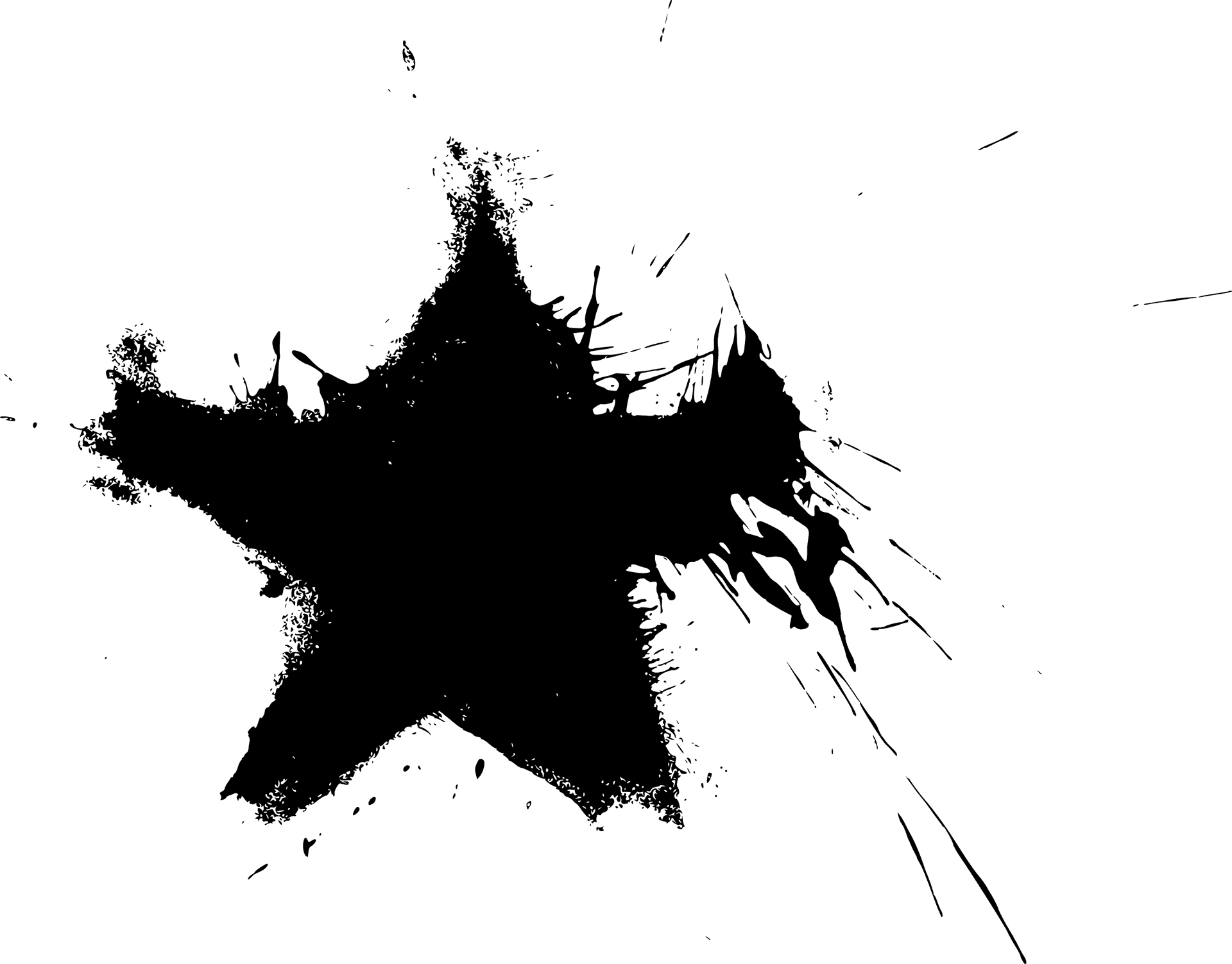 Abstract Grunge Ink Splash PNG Image