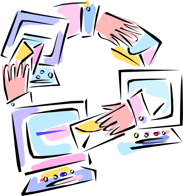 Abstract Hands Interaction PNG Image