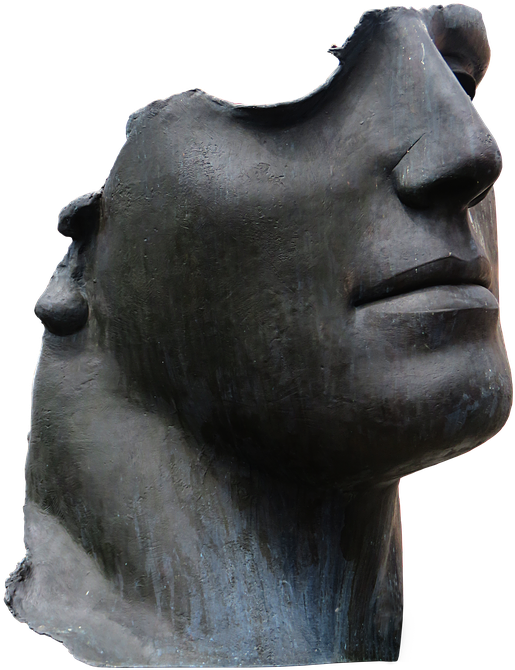 Abstract Head Sculpture PNG Image