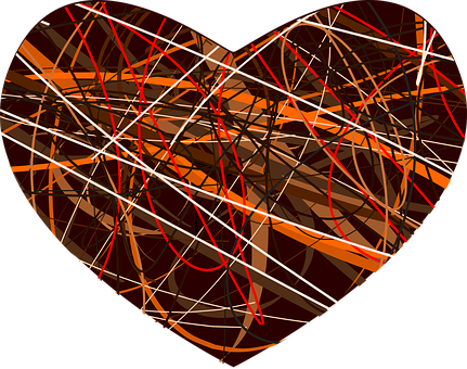 Abstract Heart Artwork PNG Image