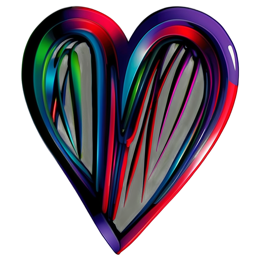 Abstract Heart Doodle Png 06262024 PNG Image