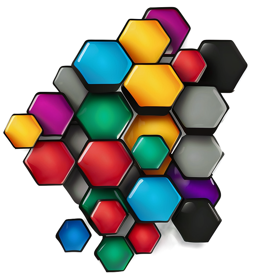 Abstract Hexagon Pattern Png Onb PNG Image