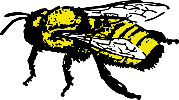 Abstract Honeybee Artwork PNG Image