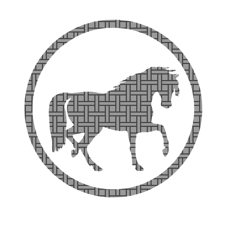 Abstract Horse Silhouette Mosaic PNG Image