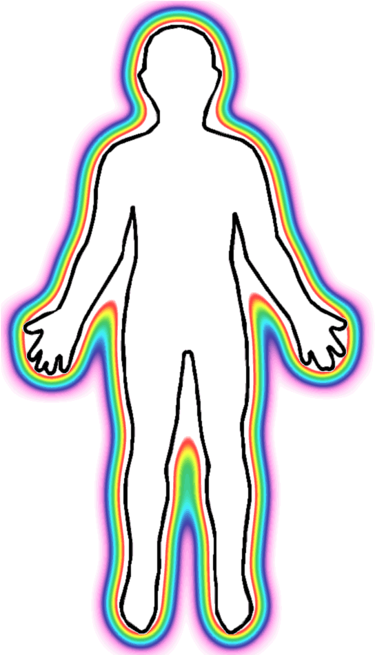 Abstract Human Outline Aura Glow PNG Image