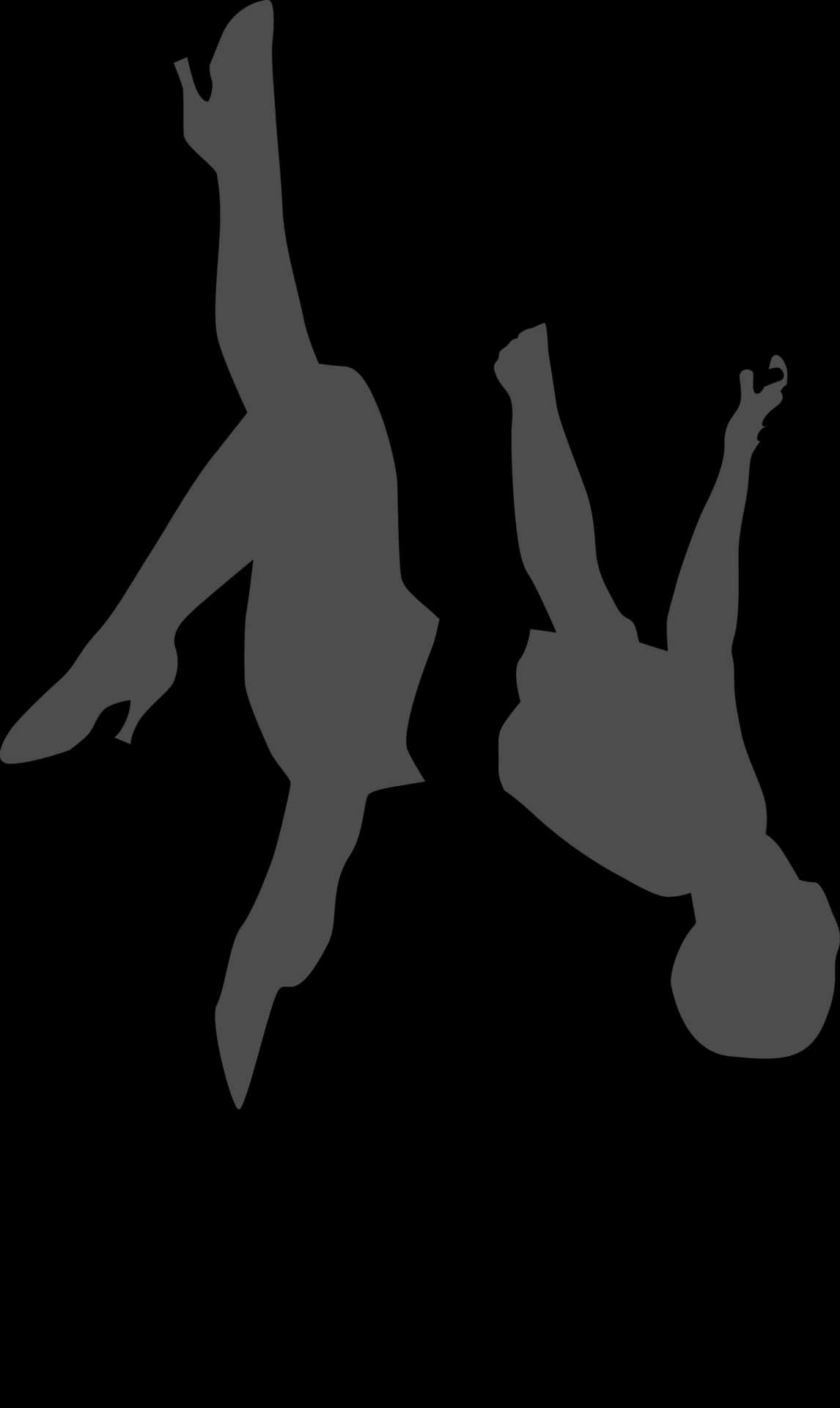 Abstract Human Shadows Falling PNG Image