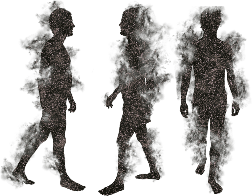 Abstract Human Silhouettes_ Triptych PNG Image