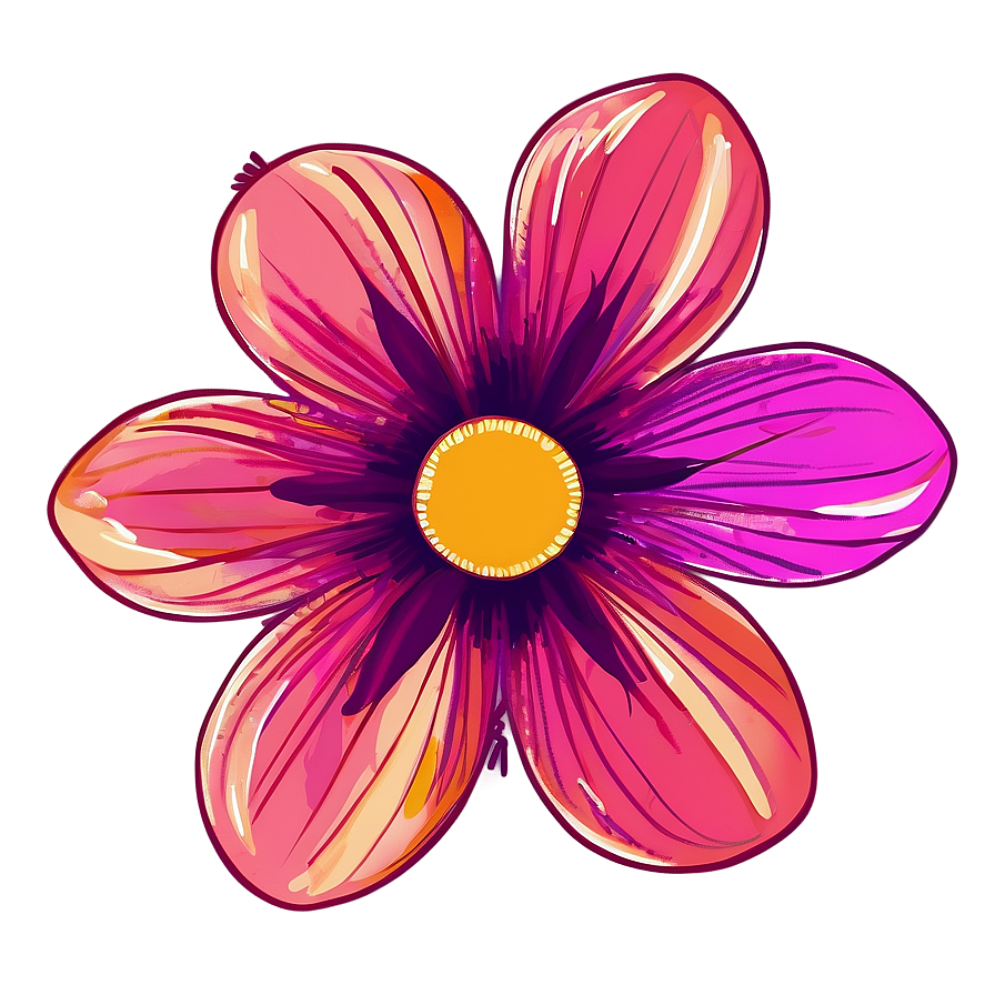 Abstract Indie Flower Drawing Png Fmc6 PNG Image