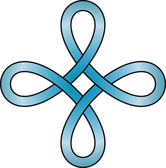 Abstract Infinity Knot Design PNG Image