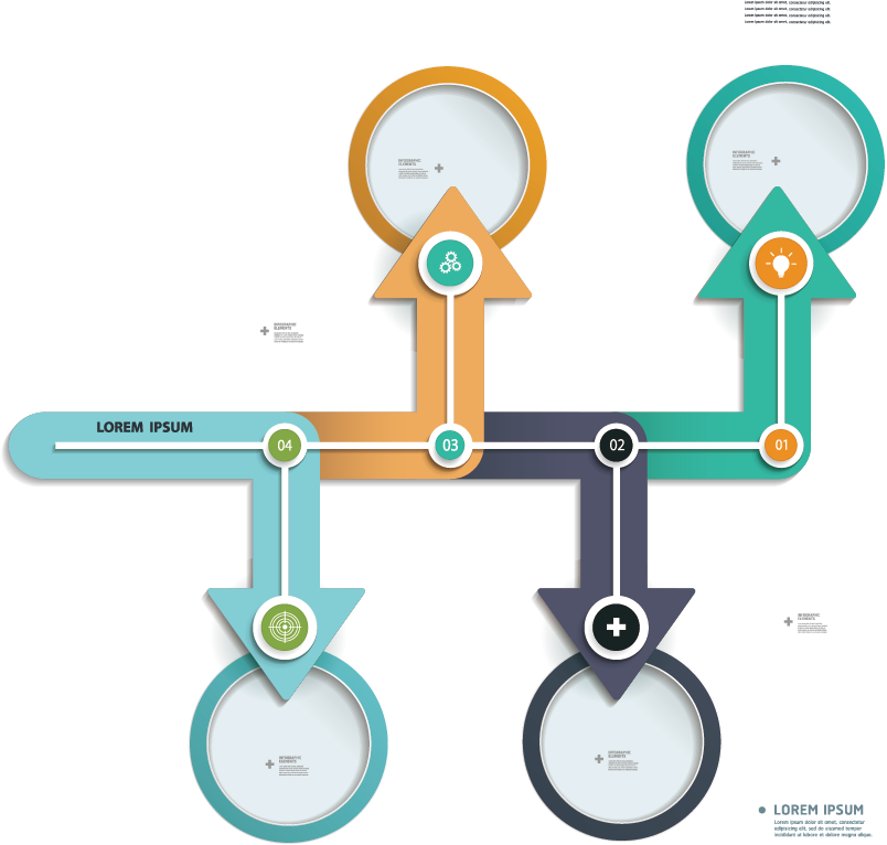 Abstract Infographic Flowchart Design PNG Image