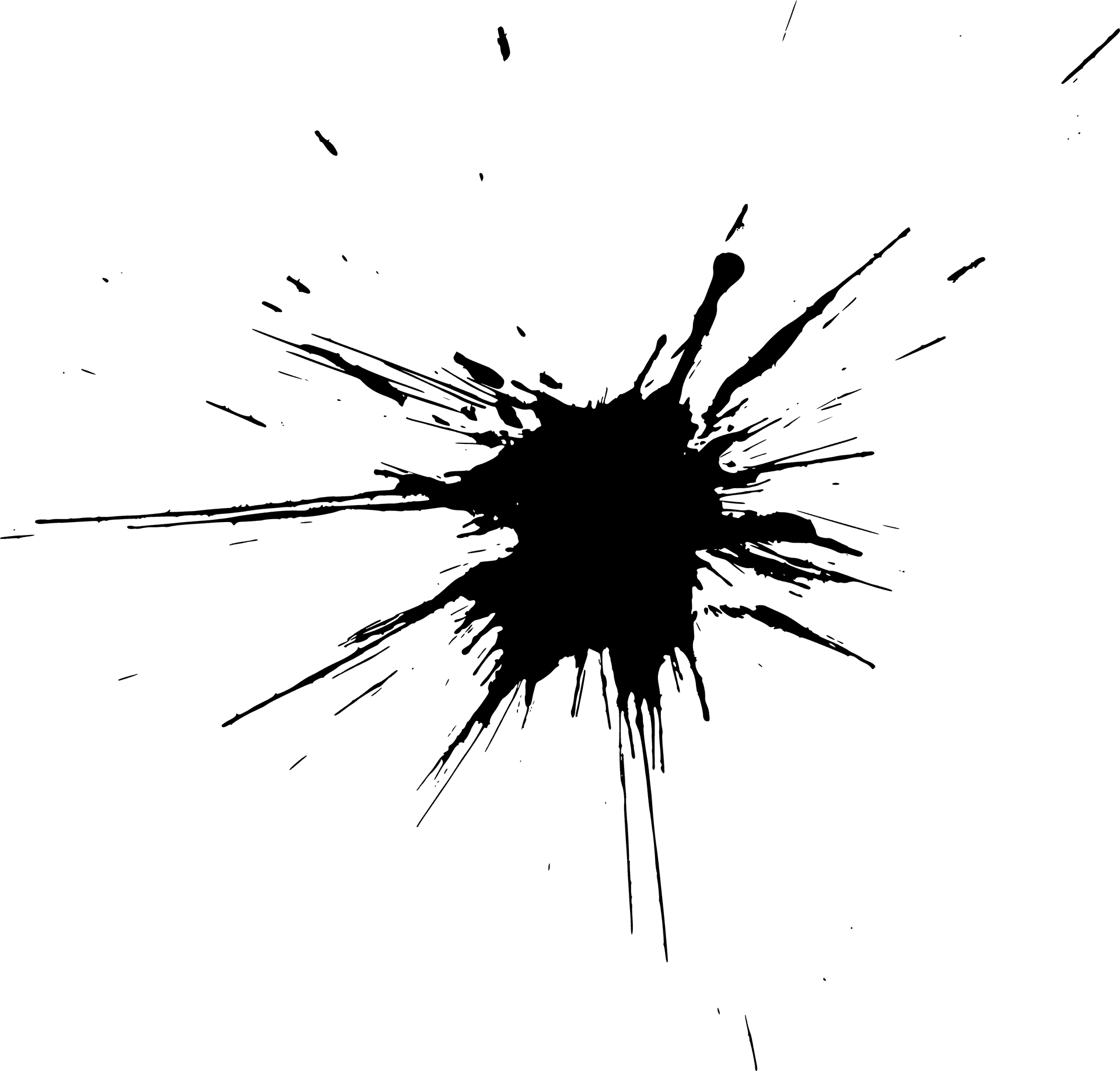 Abstract Ink Splatter Graphic PNG Image