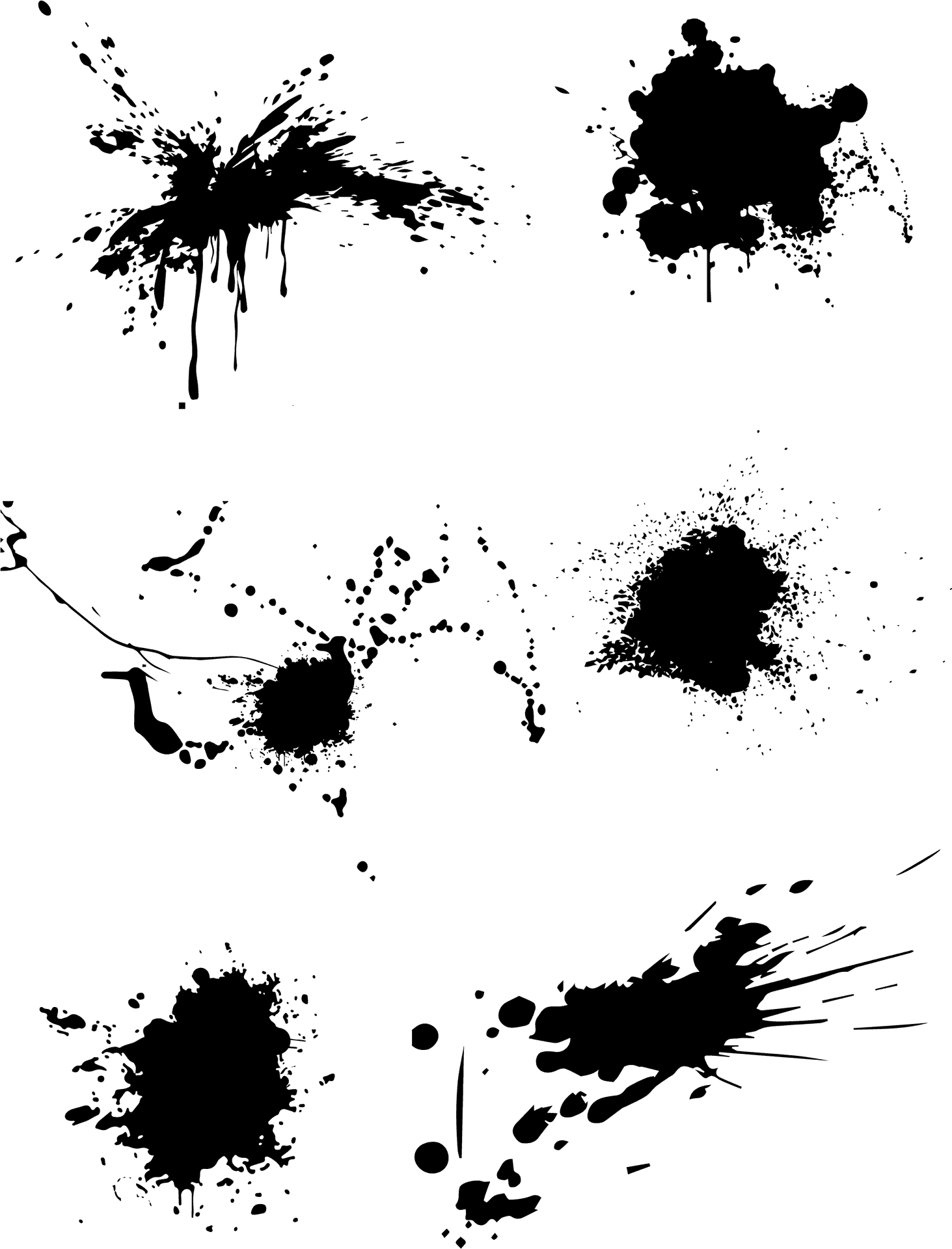 Abstract Ink Splatter Texture PNG Image