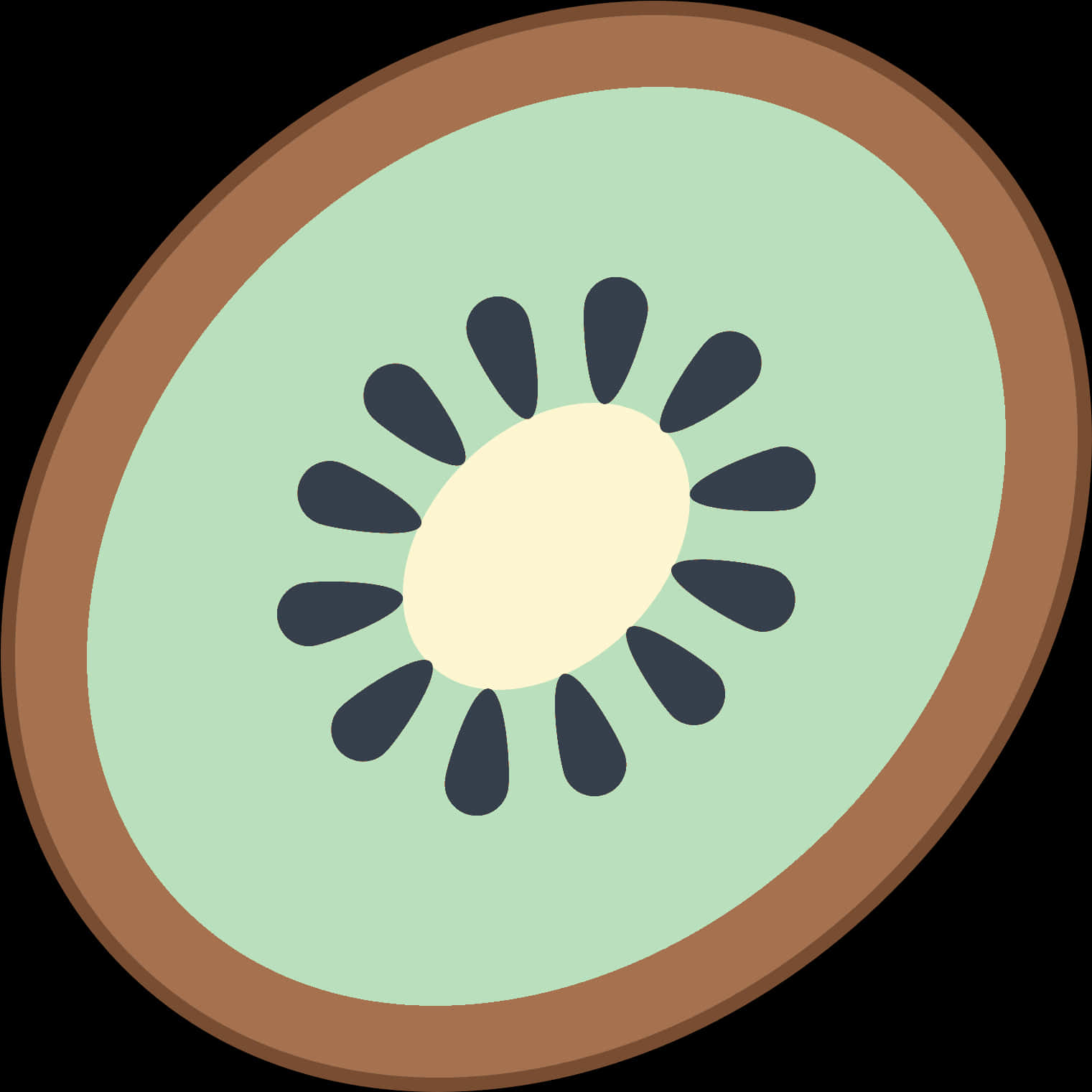 Abstract Kiwi Fruit Design PNG Image