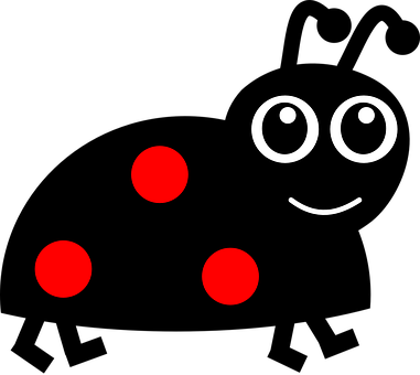 Abstract Ladybug Smile Face PNG Image