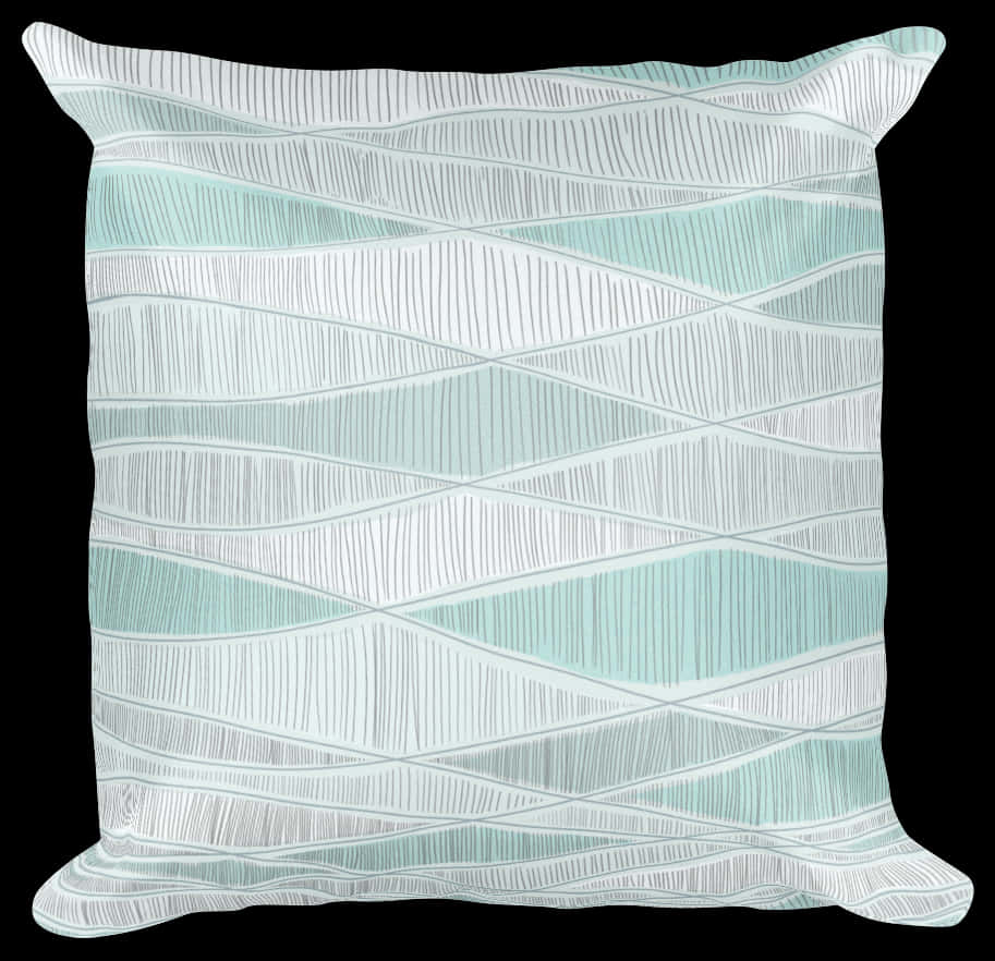 Abstract Leaf Pattern Pillow PNG Image